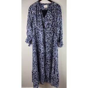 The Flourish Market Dress Maxi Cottage-core Modest Long Sleeve M Floral
